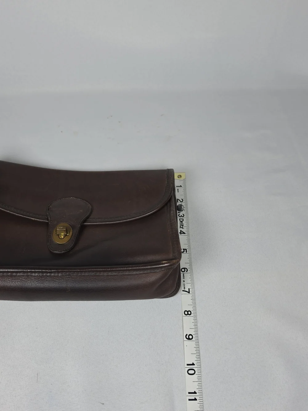 COACH Vintage Brown Leather Men’s Turnlock Clutch Wristlet Bag 9971 USA M OS
